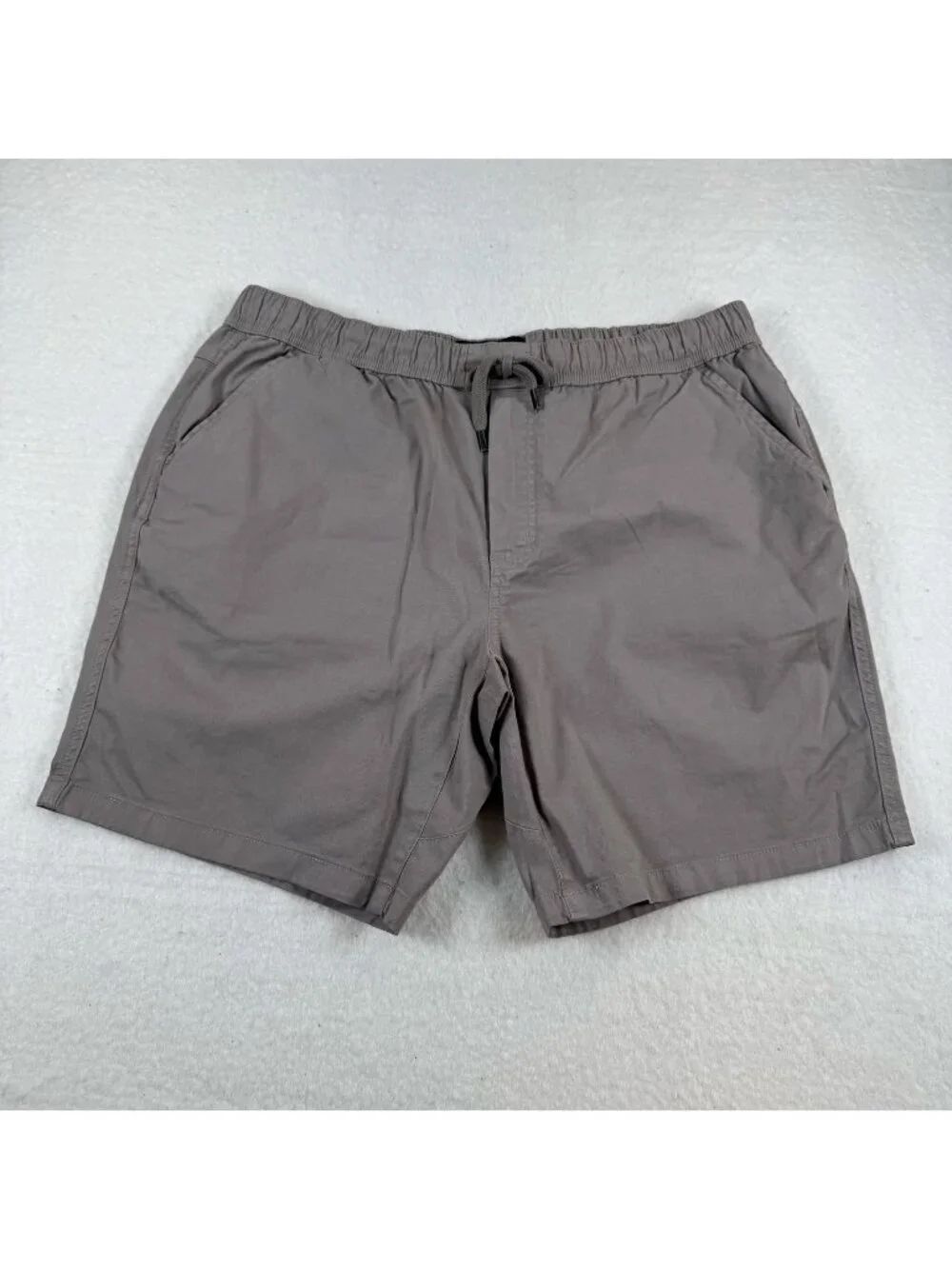 DU/ER Shorts Mens Size XL Gray Chino Elastic Waist Drawstring Casual Summer